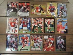 STEVE YOUNG (15) KARTEN LOT INSERTS SAN FRANCISCO 49'ers HOF LEGEND - Bild 1 von 1