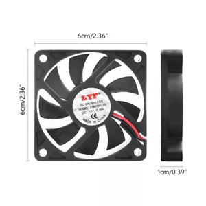 4er-Pack 60 mm 12 V DC Kühllüfter 6010 Computer PC Gehäuse CPU Kühlkörper bürstenlos F - Bild 1 von 7