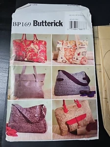 Butterick BP169 Foldover Handtasche, Geldbörsen, Hobo & Satteltaschen ungeschnittenes Muster B4318 - Bild 1 von 4