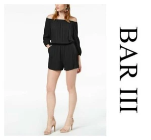 BAR III SEXY OFF THE SHOULDER ELASTIC WAIST ROMPER Sz S NEW $ 80 - Picture 1 of 1