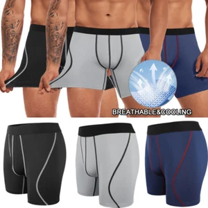 3 Pack Mens Performance Sport Boxer Briefs Moisture Wicking Anti-Chafe Underwear - Picture 1 of 12