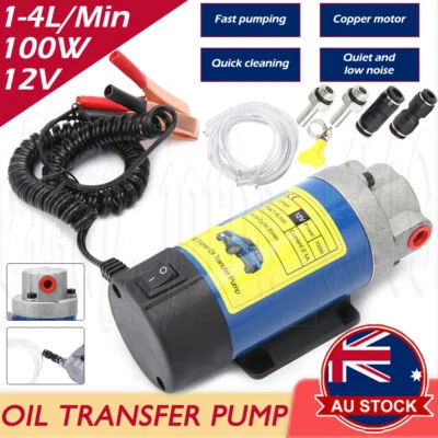 12V Electric Car Oil Extractor Pump For Transfer Fluid Engine Vacuum w/Hose 100W - image 1 of 4