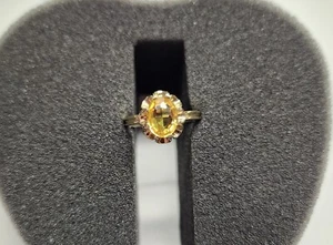 10k Yellow Gold Genuine Yellow Sapphire Ring - Picture 1 of 6