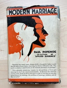 1929 Modern Marriage By Paul Popenoe  HC/DJ 3rd Printing- Art Deco Cover Art - Bild 1 von 24