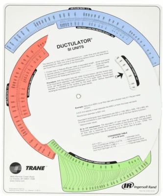 Calculadora de tamaño de conductos de conducto TD1 Trane Foto 1 de 4