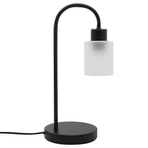 Modern Black Table Lamp Frosted Glass Shade Bedside Light Desk Lamp T509 - Picture 1 of 11
