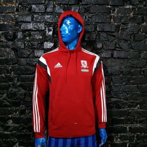 Middlesbrough Training Jacket Long Sleeve With Hood Adidas F76990 Mens Size M Cover