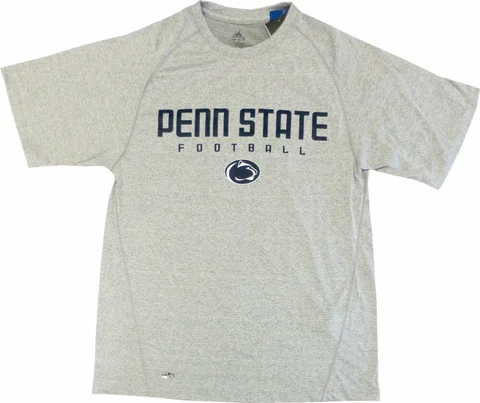 Penn State Nittany Lions Football PSU Adidas ClimaLite Gray T-Shirt Cover