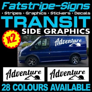 to fit FORD TRANSIT MK6 MK7 VAN MOTORHOME VINYL GRAPHICS STICKERS DECALS CAMPER - Picture 1 of 2