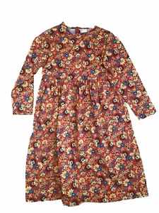 HANNA ANDERSSON Girls 140 Size 10 Floral L/S 100% Cotton Dress USA - Picture 1 of 10