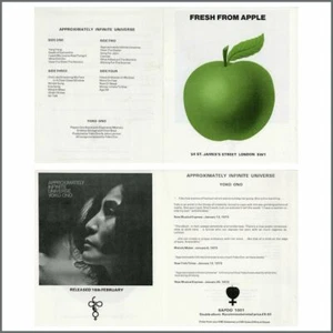 Yoko Ono 1973 Approximately Infinite Universe Fresh From Apple Promo Leaflet - Picture 1 of 1