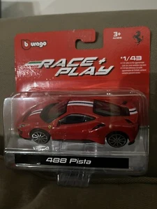 Ferrari 488 Pista - rojo con rayas escala 1:24 modelo diecast diecast Bburago - 26026RD~ - Imagen 1 de 2