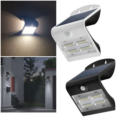 LED Solar-Wand-Leuchte mit Bewegungsmelder Außen-Lampe Wand-Strahler IP65 3 Modi - Bild 1 von 4