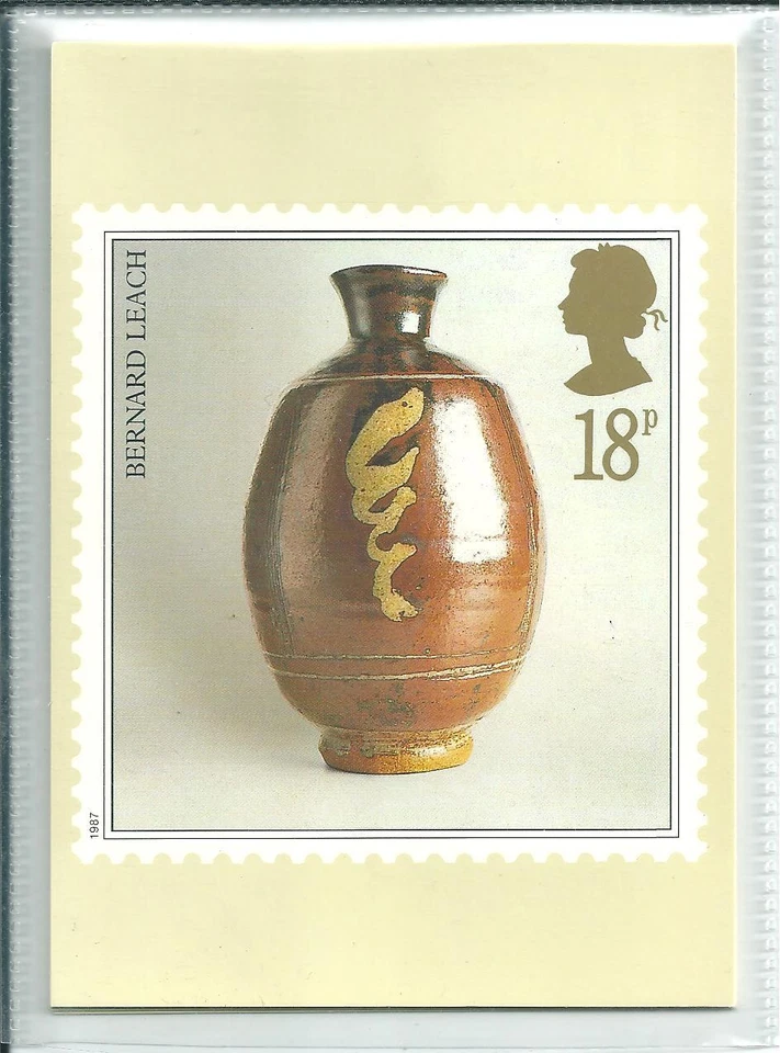 GB - PHQ CARDS -1987 - STUDIO POTTERY - BACK - FDI/SHS - COMP SET  USED - Image 1 of 1