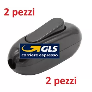 INTERRUTTORE DEVIATORE A PERETTA SLIM NERO 2PEZZI - Foto 1 di 2