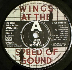 PAUL McCARTNEY/WINGS -Let ‘Em In (DJ Edit)- Rare UK 7” Promo (Beatles) - Picture 1 of 2