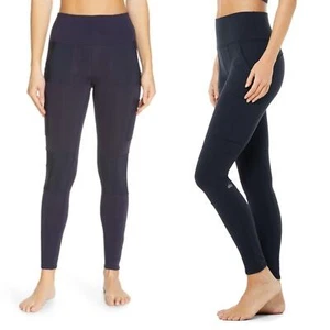 Alo Yoga High-Waist Cargo Pocket Leggings Navy Blue Size Small - Picture 1 of 7