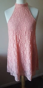 Minkpink Women's Orange/pink Short Lace Dress Small Fit Around UK 14 - Picture 1 of 7