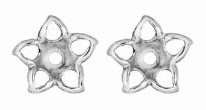 Earring Jackets Sterling Silver Star Jackets - Picture 1 of 1