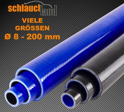 SCHLAUCHLAND 0,50m SILIKONSCHLAUCH ** Turboschlauch Kühlerschlauch LLK Gummi Ansaugschlauch