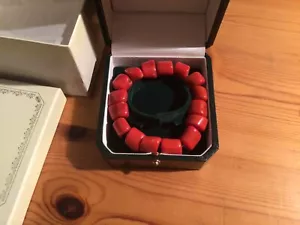 BRACCIALE DI CORALLO ROSSO SARDEGNA NON USATO CON SCATOLA - Imagen 1 de 1