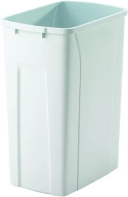 Contenedor de residuos Knape & Vogt QT35PB-WH blanco de 35 cuartos - individual Foto 1 de 2