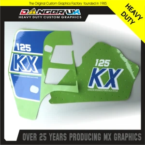 KX 125 1989 MOTOCROSS RAD SCOOP TANK GRAPHICS DECALS STICKERS - Picture 1 of 2