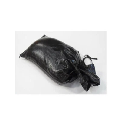 Pack of 10x Yuzet Black PP Sand Bags With Ties Flood Protection Sack Sandbag