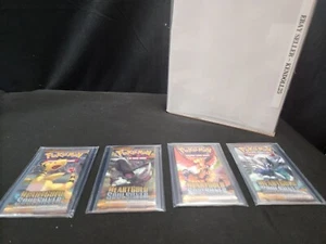 New Sealed Pokemon HEARTGOLD SOULSILVER BASE SET - 4 Booster Pack Art Set - Picture 1 of 13