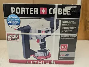Porter Cable 20V Max Lithium 18 Gauge Narrow Crown Stapler Kit PCC791LA - Picture 1 of 5