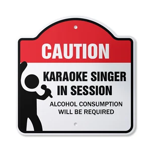 Karaoke Singer In Session Plastic Sign Songs Music Singing Bar Night - Picture 1 of 6