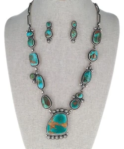 Collar turquesa natural Royston y pendientes a juego de Mary Ellen Willie - Imagen 1 de 5