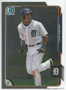 Tarjeta de Prospecto Cromada Bowman 2015 de los Detroit Tigers de Derek Hill - Imagen 1 de 1
