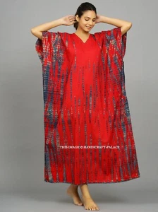 Oversized Kaftan Kimono Beach Dress Cover UP Maxi Dress Beachwear Boho Holiday - Picture 1 of 7