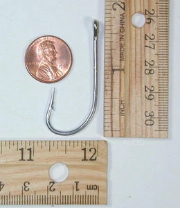 50 34007 4/0 Stainless long shank lures bait live or chunk catfish trot lines ?? - Picture 1 of 2