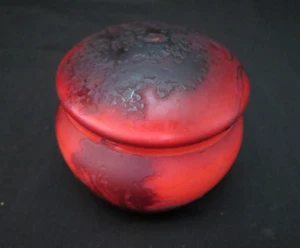 1920's Muller Freres Luneville Acid Etched France Glass Lidded Vase Jar - Picture 1 of 18