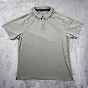 Rhone Polo Shirt Mens Large Gray Performance Golf Raglan Short Sleeve Athletic - Picture 1 of 7