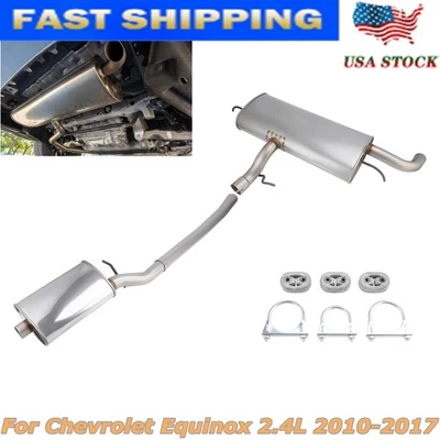 Stainless Steel Rear Muffler Exhaust Kit For Chevrolet Equinox 2.4L 2010-17 NEW — 第 1/4 张图片