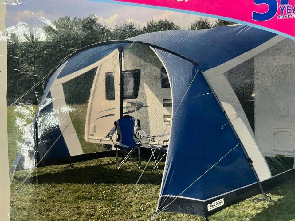 Portico by Sunncamp 390 Sun Canopy Caravan Porch Awning No Front in Blue - Image 1 of 1