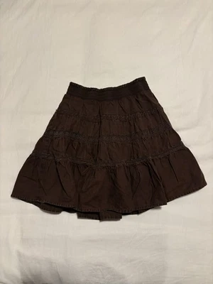 Old Navy Brown Ruffle Lace Mini Skirt Girls S (6/7) - Image 1 of 4