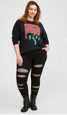 Legging feminina Torrid plus size 1 comprimento total malha fenda bolso nova com etiquetas - Imagem 1 de 4