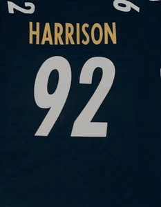JAMES HARRISON #92 PITTSBURGH STEELERS Stitched Rugby Style Jersey SZ- S BLACK - Picture 1 of 4