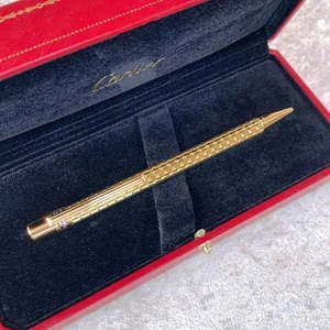 Vintage Cartier Kugelschreiber Trinity Rotlack 18K Gold Finish mit Etui & Karte - Bild 1 von 13