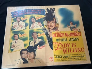 Vintage Movie Poster 1/2 SH "The Lady is Willing" 1942 Marlene Dietrich - Picture 1 of 1