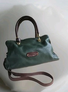 Valentina grüne Ledertasche Made In Italy Crossbody/dbl.henkel - Bild 1 von 15