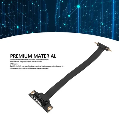 PCIe 3.0 X1 Riser Cable 8Gbps High Speed Dual 90° Right Angle PCI Express 3.0 CT - Image 1 of 4