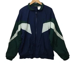 Vintage Nike Jacke Herren Large blau grün Windbreaker Full Zip 90s Center Swoosh - Bild 1 von 10