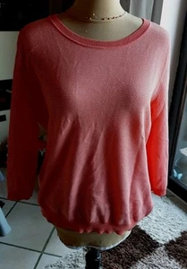 Freches sexy Shirt Gr 44 v. Peter Hahn, Koralle weiß meliert no rot gelb blau - Bild 1 von 8