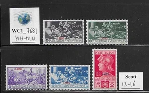 WC1_7681. IT. COL.: EGEO-LIPSO. FERRUCCI Set 1930. Scott 12-16. MH - Bild 1 von 1