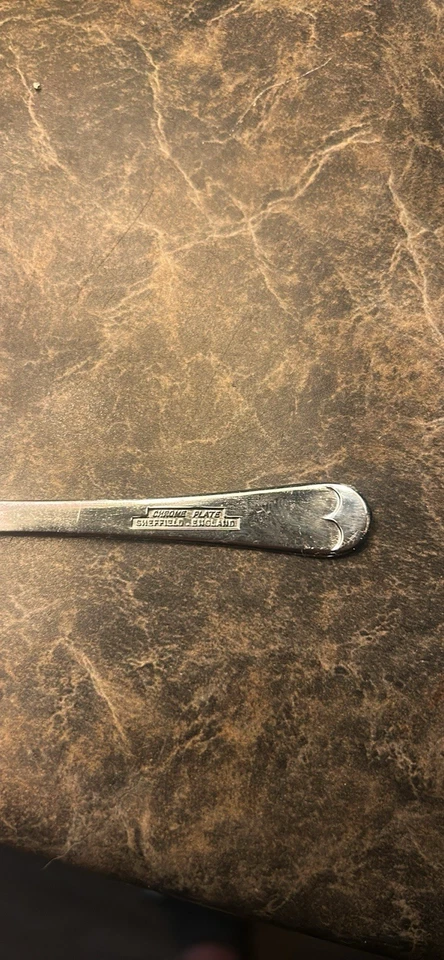 Cucharas de café/té/postre vintage cromadas en forma de concha. Vidrio. Foto 1 de 4